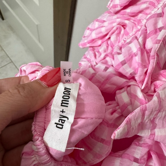 Pink Gingham Ruffle Dress - Picture 3 of 3